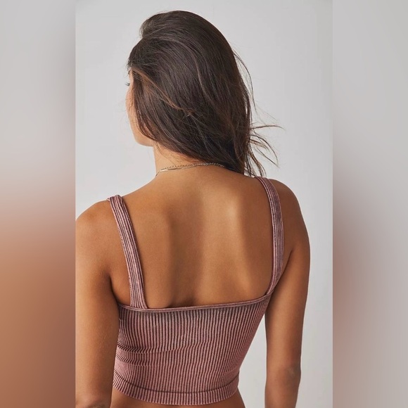 NWOT Free People XS/S Intimately Ribbed Brami in Pink Wash New Bra Cami - Picture 2 of 5